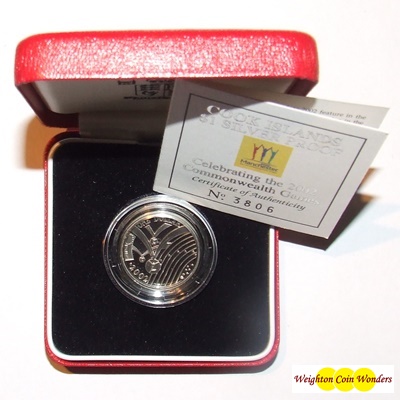 2001 $1 Cook Islands Silver Proof - Commonwealth Games